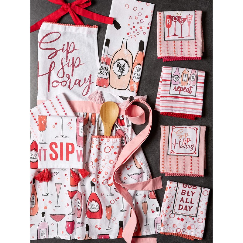 DII Pop Fizz Home Collection, Apron, Sip Sip Hooray