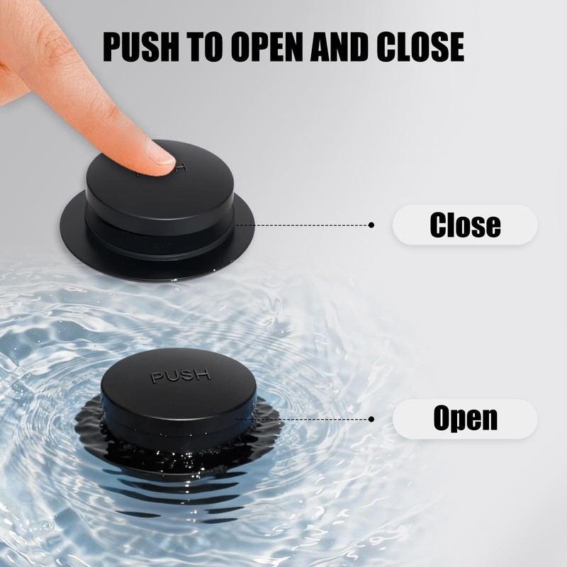 Toe-Kick Bathtub Trim Kit, Matte Black Bathtub Drain, Includes Dual-Hole