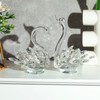 JATYFING 2pcs Crystal Swan Home Decor Crystal Figurines Anniversary,Birthday for