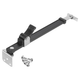sourcing map 1Pcs 15 Inches Window Hinges, Stainless Steel Casement Window Stays, Adjustable Friction Stay Hinges Window Brace with Screw, Black