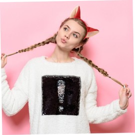 Healeved Cute Fox Ears Hairband Lightweight Animal Ear Headband for Party Cosplay Festival Accessories