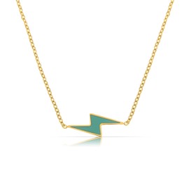 Made by Nami Women's Stainless Steel Necklace Gold with Planet Pendant Jewellery Gift Girlfriend 40 + 5 cm Long, Stainless Steel