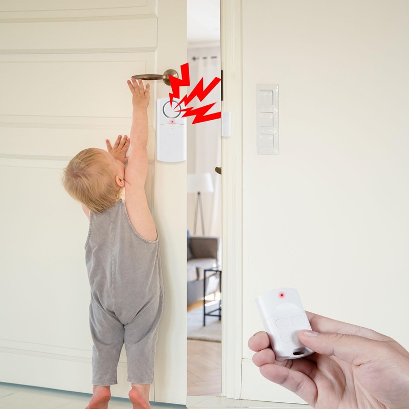 Door Alarm with Remote, Wireless Window Alarms 120DB Open Sensor