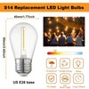 abulber S14 Led Bulbs for Outdoor String Lights,Shatterproof Waterproof Clear