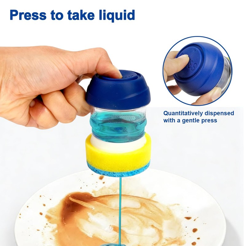 CELOX Dish Sponge with Handle with Holder for Cleaning Kitchen