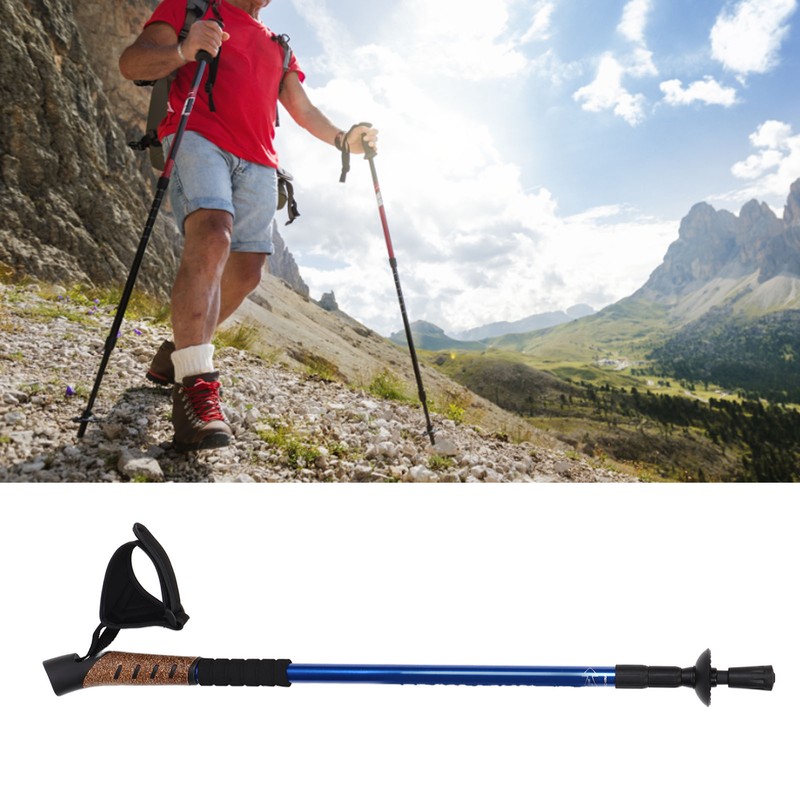 Outdoor Hiking Cane 3 Section Telescopic Walking Cane Adjustable Height