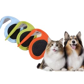 結び櫛 毛玉取り犬 猫 3個セット ペット結び目コーム 毛玉ほぐし 抜け毛取りブラシ 厚い髪結び除去 痛くない 抜け毛取り軽量 犬猫通用 長毛短毛兼用 ペット用品（ブルー＋オレンジ＋グリーン）