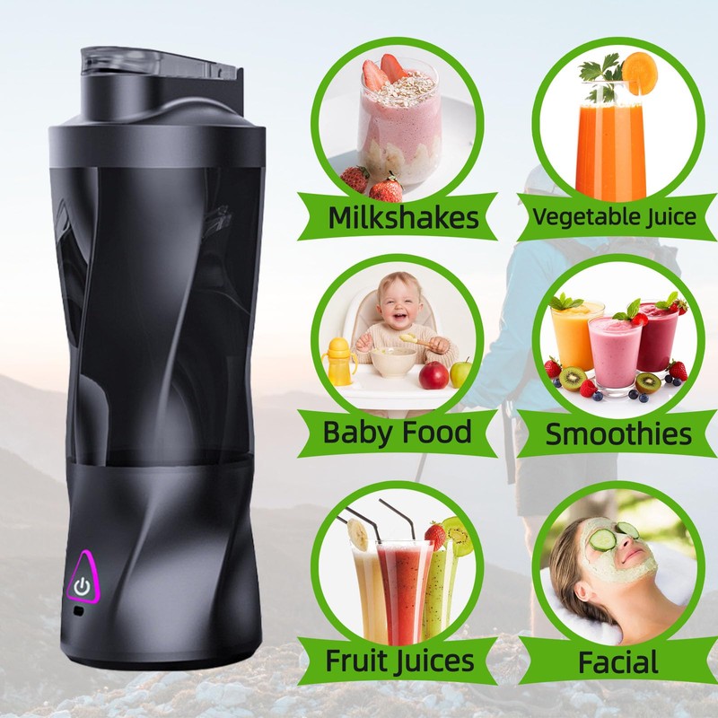 Portable Blender: 360W High-Power Motor, 6000mAh Long-Lasting Battery, 23oz Travel