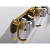 Fiunkes Mop Broom Holder Wall Mount Garden Tool Organizer, Brass