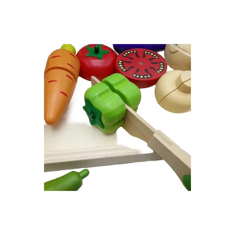 Charola De Verdura Estilo Montessori Madera Juego Didáctico