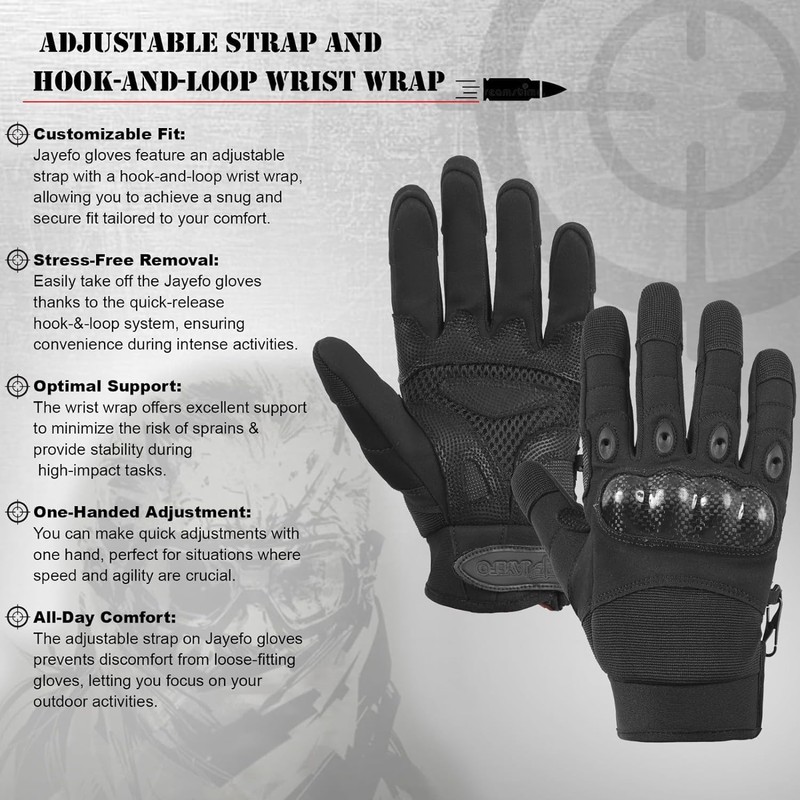 Jayefo Adjustable Unisex Work Gloves - Safety Work Gloves Provides