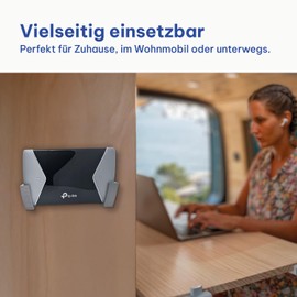 Wall Mount Suitable for TP-Link M7450 M7650, Gluing or Screws, 100% Perfect Fit, Made in Germany, (Grey)