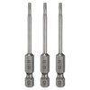 sourcing map 3pcs T9 Torx Head Screwdriver Bit 1/4" Hex