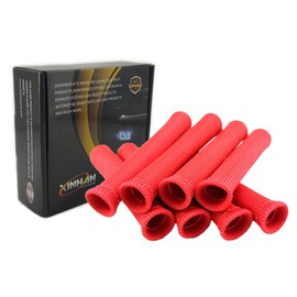 Xinhan Parts Spark Plug Protect Boot Heat Shield Thermal Protection Insulator 1 Inch ID x 6 Inches Long Pack of 8 (Red)