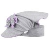Girls' Hat Peaked Cap Headscarf Peaked Cap Summer Cotton, Grey-purple