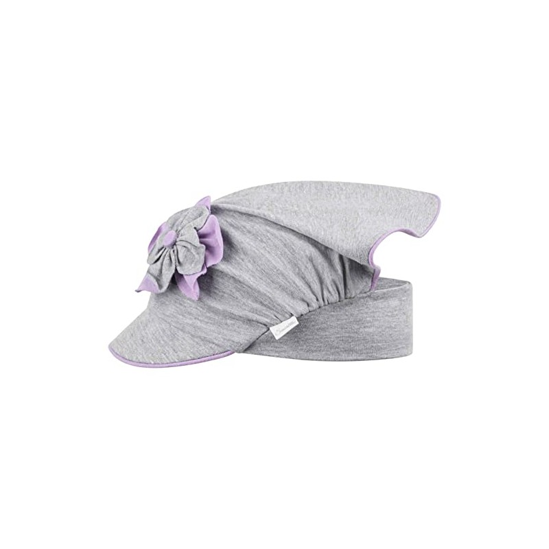 Girls' Hat Peaked Cap Headscarf Peaked Cap Summer Cotton, Grey-purple