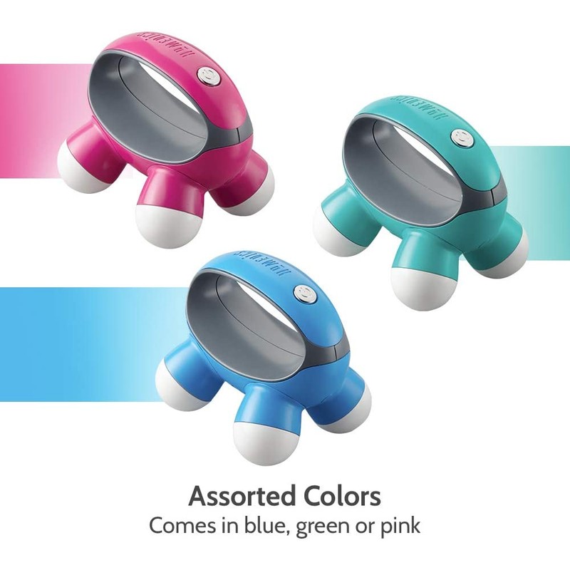 HoMedics, Quatro Mini Hand-Held Massager with Hand Grip, Battery Operated