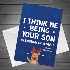 Funny Christmas Card For Dad From Son Rude Card For Him Christmas Card