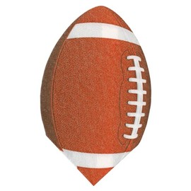 Caspari Football-Die-Cut Die-Cut Napkins - Includes 1 Pack of 15 Die-Cut Napkins