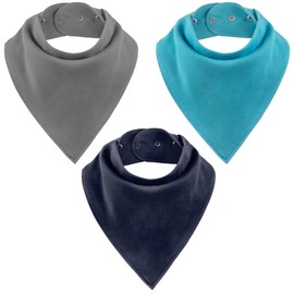 Adult Absorbent Drool Bandana Bibs, Large Soft Bibs Set for Special Needs,Teens,Big Kid 13+ Years Boy Girl Men Women,3 Pack