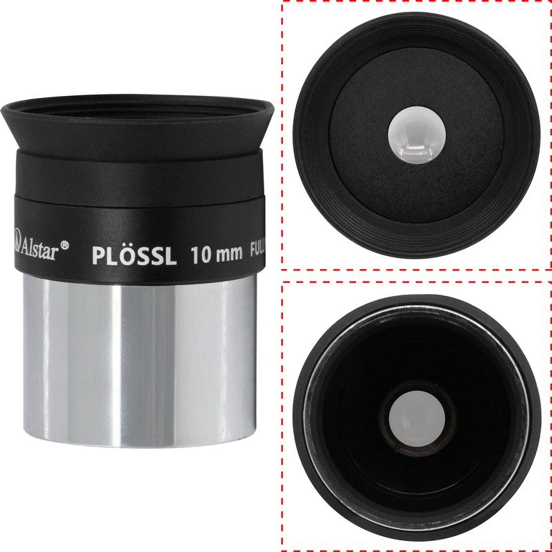 Alstar 1.25" 10mm Plossl Telescope Eyepiece - 4-Element Plossl Design