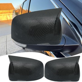 MUXEE Side Mirror Covers,for Jeep Grand Cherokee 2011-2022 and 2011-2025 Dodge Durango，Turn Signal housing Cover Accessories - Carbon Fiber