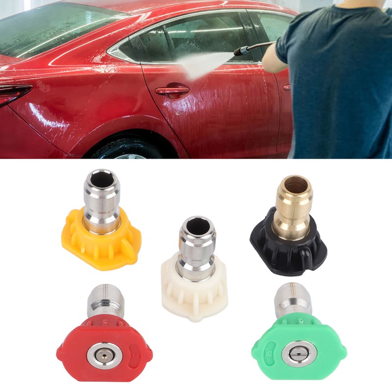 5 Pcs High Pressure Cleaning Spray Nozzle Multi Angle Strong