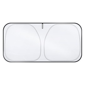 LivTee Car Windshield Sun Shade–300T Polyester, Double-Layer Design, Foldable Sunshade for Small Sedans & Mini SUV, UV & Heat Protection, Automotive Interior Sun Shield, Car Accessories(57.08"x31.5")