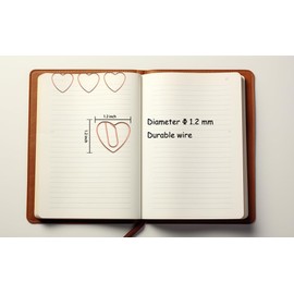 1.2 inch Heart Paper Clips, Invitation Clips,100 pcs, Cute Desk Accessories Office Gifts Idea