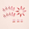 24 Pcs Strawberry Press on Nails Pink Fake Nails with