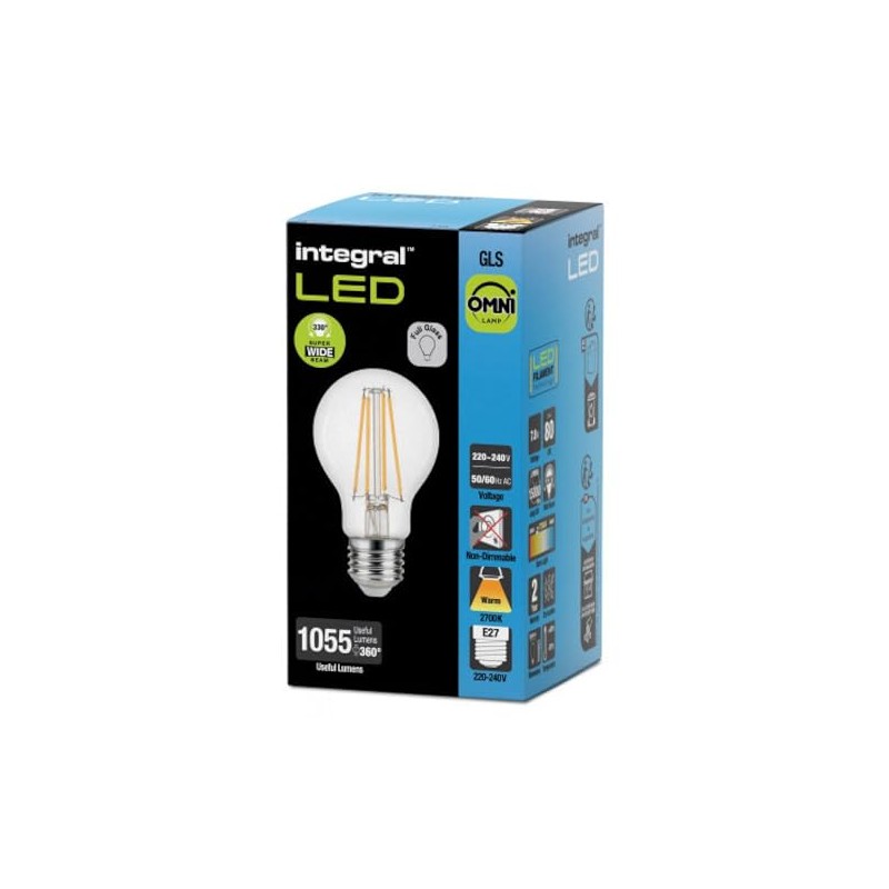 Integral Classic Globe (GLS) Omni-Lamp 8W (75W) 2700K 1055lm E27