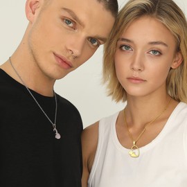 U7 Couples Necklace BFF Necklaces For 2 Girls Womens Pendant Cat Jewellery Friendship Gifts