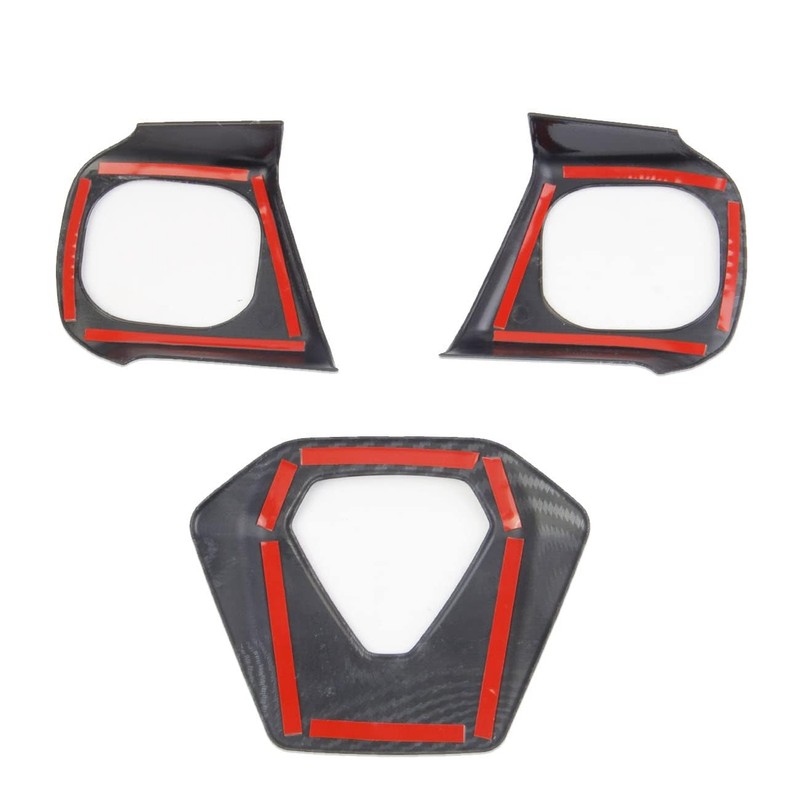 Carbon Fiber Steering Wheel Cover Molding Trims Accessoriess for Polaris
