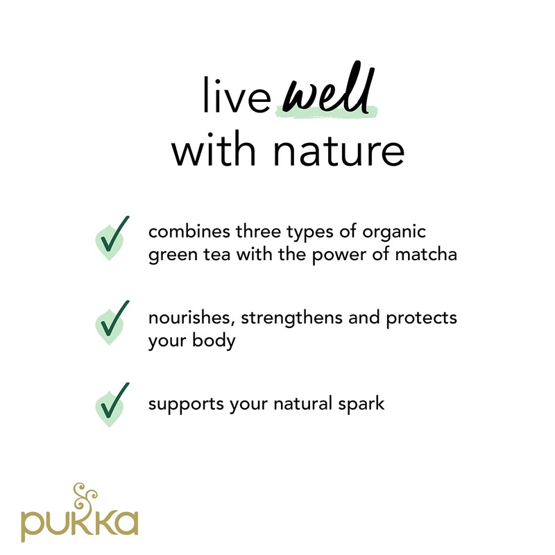 Pukka Herbs | Supreme Matcha Green Organic Herbal Tea |