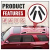 ECOTRIC 4Pcs Roof Rack Rail End Cover Shell Cap Compatible