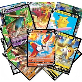 Pokémon Cards - 50 Card Assorted Lot with Guaranteed V Pokemon