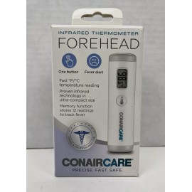 Conair Care Infrared Thermometer Forehead 1 Button Fever Alert ITH90 Battery