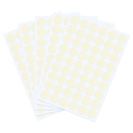 PATIKIL 270 Pieces Screw Hole Stickers, 5 Sheet Self-Adhesive Waterproof PVC Wood Grain Sticker for Screw Holes Wall Cabinets Desk Repairing, Linen Beige, 21mm/0.83 Inch