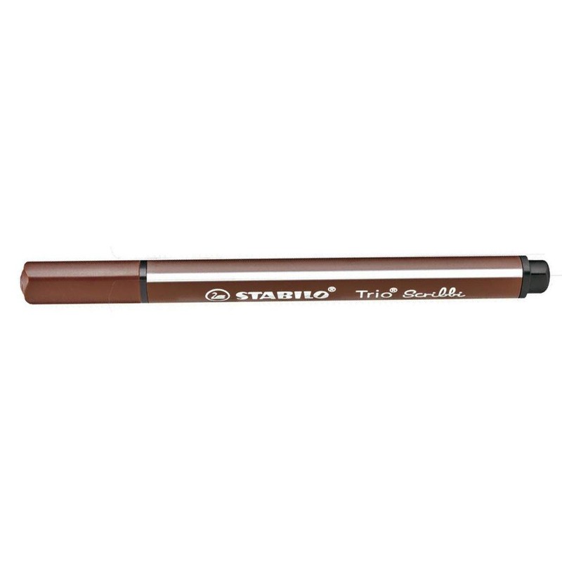 STABILO Scribbi Spring Loaded Fibre Tip Nib Marker - Brown