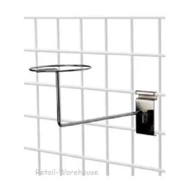 Set of 10 Cap Displays Hat Racks W Covers Wire Grid Wall Slat Panels Chrome