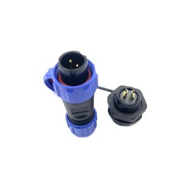 Connector Aviation Plug SP13 2 Pin IP68 Male Plug and Female Socket Cable Connector 2 Pin Mounting on Rear Nut Aviation Plug for Industry 250V 13A