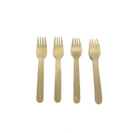 TXV Mart Wooden Disposable Forks, 100pcs, 6in Biodegradable Fork, Compostable Forks, Compostable Cutlery, Wooden Disposable Cutlery