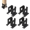 Wpbhk 8 Pcs Wood Fence Pergola Post Base Brackets kit