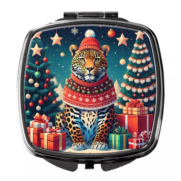 Leopard Christmas Compact Mirror DAC1188SCM