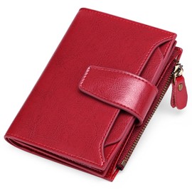 FALAN MULE Small Wallet for Women Leather Bifold Compact RFID Blocking Small Womens Wallet