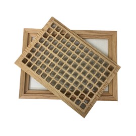 Cape Cod Air Grilles, 8" x 12" White Oak Hardwood Vent Floor Register Flush Mount with Frame, Eggcrate Style, Unfinished