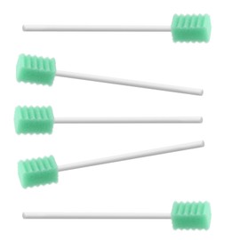 (250 PCS) JIESI Disposable Oral Swabs,Sterile Sponge Mouth Swabs(Cyan)
