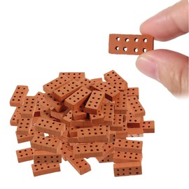 LQIOACU Pack of 60 Mini Bricks Miniature Brick Mini Model Bricks Building Bricks Miniature Accessories Mini Masonry Stones Mini Building Blocks for DIY Building Dollhouse Garden Ornament House Toy