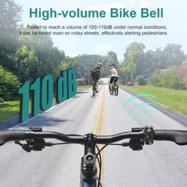 toptrek Bike Bell, Aluminum Alloy Bicycle Bell with 110dB High-Volume, Waterproof Rustproof Bike Bells Kids and Adults, Cycle Bell fits 22.2-31.8 mm handlebars for Road Mountain Bikes Scooter MTB BMX