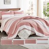 Andency King Size Quilt Set Blush Pink, 3 Pieces Summer